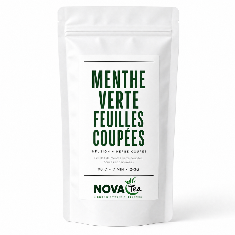 Menthe Verte Feuilles Coupées