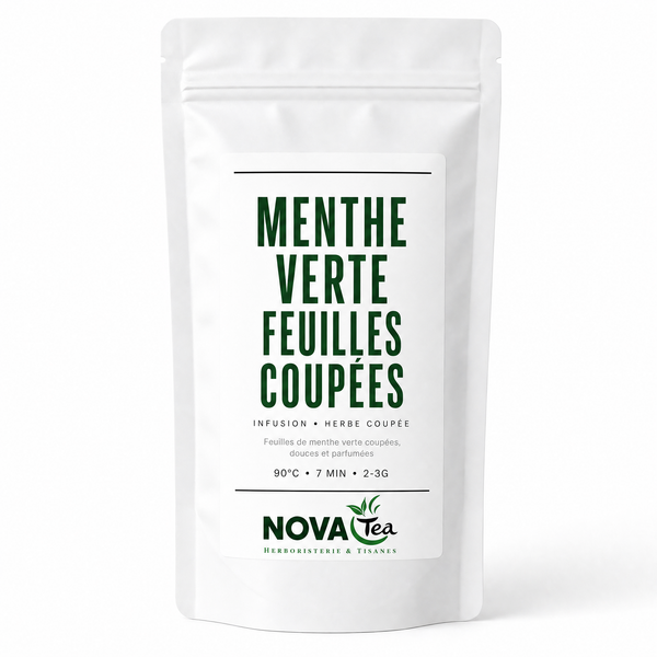Menthe Verte Feuilles Coupées