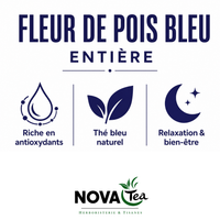 Fleur de Pois Bleu Entière