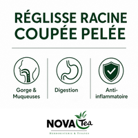 Réglisse Racine Coupée Pelée