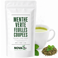 Menthe Verte Feuilles Coupées